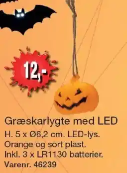 Harald Nyborg Græskarlygte med LED tilbud
