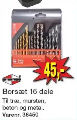 Harald Nyborg Metabo borsæt 16 dele tilbud