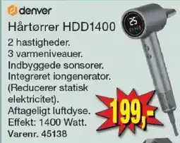 Harald Nyborg denver hårtørrer hdd1400 tilbud