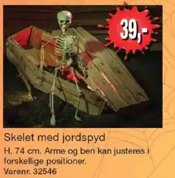Harald Nyborg Skelet med jordspyd tilbud
