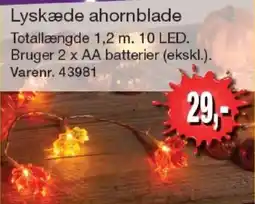 Harald Nyborg Lyskæde ahornblade tilbud