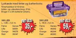 Harald Nyborg Lyskæde med timer og batteriboks tilbud