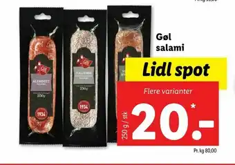 Let-Køb Gøl salami tilbud