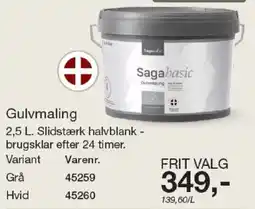 Harald Nyborg Saga basic Gulvmaling tilbud