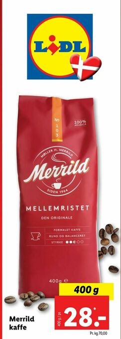 Let-Køb Merrild kaffe tilbud