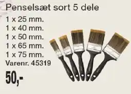 Harald Nyborg Penselsæt sort 5 dele tilbud