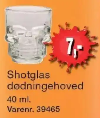 Harald Nyborg Shotglas dødningehoved tilbud