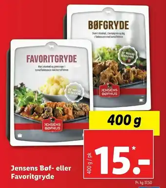 Let-Køb Jensens Bøfeller Favoritgryde tilbud