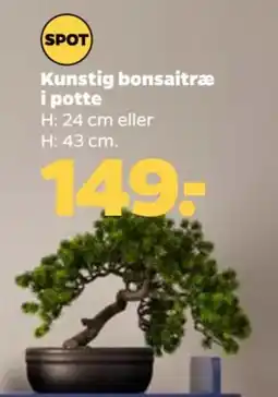Netto Kunstig bonsaitræ i potte tilbud