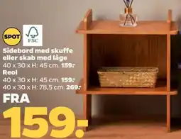 Netto Sidebord med skuffe eller skab med låge tilbud