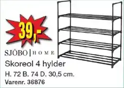Harald Nyborg Sjöbo Home Skoreol 4 hylder tilbud