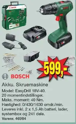 Harald Nyborg Bosch akku skruemaskine tilbud