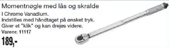 Harald Nyborg Momentnøgle med lås og skralde tilbud