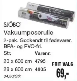 Harald Nyborg Sjöbo Vakuumposerulle tilbud