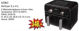 Harald Nyborg Sjöbo Airfryer 2 x 4 L tilbud