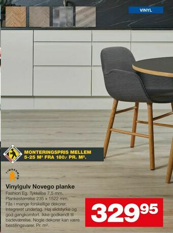 Bauhaus Vinylgulv Novego planke tilbud