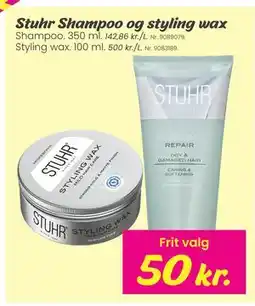 Hi five Stuhr Shampoo og styling wax tilbud
