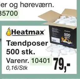 Harald Nyborg Heatmax Tændposer 500 stk tilbud