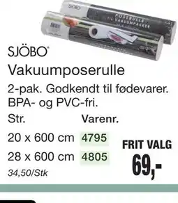 Harald Nyborg SJÖBO Vakuumposerulle tilbud