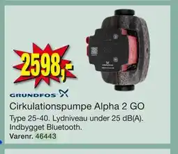 Harald Nyborg Cirkulationspumpe Alpha 2 GO tilbud