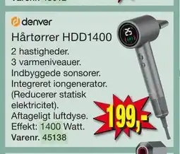 Harald Nyborg denver Hårtørrer HDD1400 tilbud