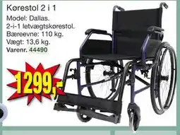 Harald Nyborg Kørestol 2 i 1 tilbud