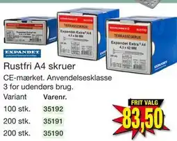 Harald Nyborg Rustfri A4 skruer tilbud