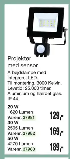 Harald Nyborg Projektør med sensor tilbud