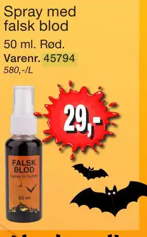 Harald Nyborg Spray med falsk blod tilbud