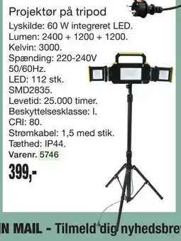 Harald Nyborg Projektør på tripod tilbud
