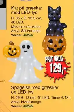 Harald Nyborg Spøgelse med græskar og LED-lys tilbud