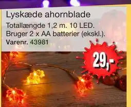 Harald Nyborg Lyskæde ahornblade tilbud