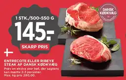 MENY Entrecote eller Ribeye steak af dansk kødkvæg tilbud