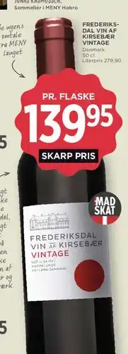 MENY Frederiksdal Vin af Kirsebær Vintage tilbud