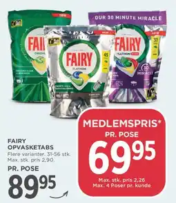 MENY Fairy opvasketabs (pose) tilbud