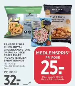 MENY Rahbek Fish & Chips / Royal Greenland rejer tilbud