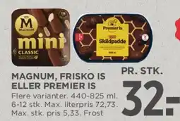 MENY Magnum, Frisko eller Premier is tilbud
