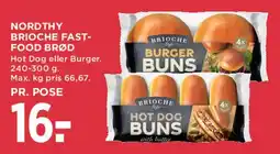 MENY Nordthy Brioche Fast-food brød (burger / hot dog) tilbud