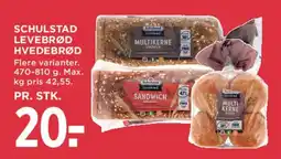 MENY Schulstad Levebrød hvedebrød tilbud