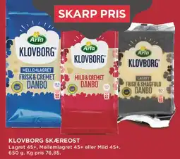 MENY Klovborg skæreost tilbud