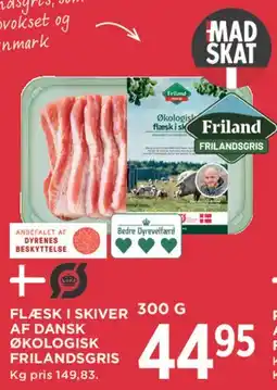 MENY Flæsk i skiver af dansk økologisk frilandsgris tilbud
