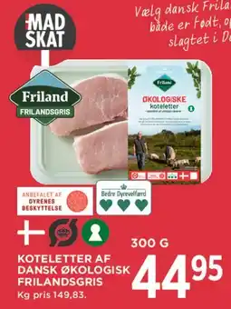 MENY Koteletter af dansk økologisk frilandsgris tilbud