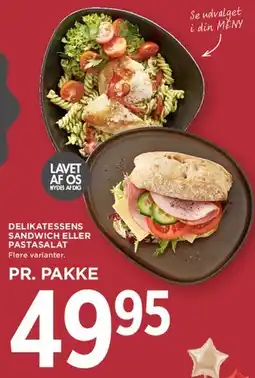 MENY Delikatessens sandwich eller pastasalat tilbud