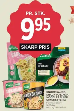 MENY Knorr sauce / snack pot / Asia noodles / Spaghetteria tilbud
