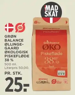 MENY Grøn Balance / ØLillingegaard økologisk piskefløde 38% tilbud