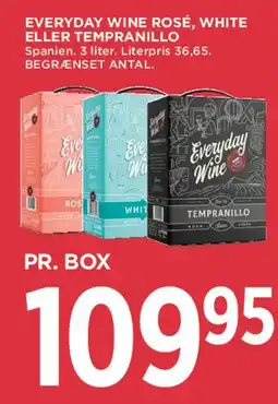 MENY Everyday Wine (Rosé, White eller Tempranillo) - Pr. Box tilbud
