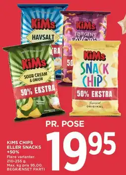 MENY KiMs chips eller snacks tilbud