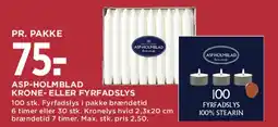 MENY Asp-Holmblad kronelys eller fyrfadslys tilbud