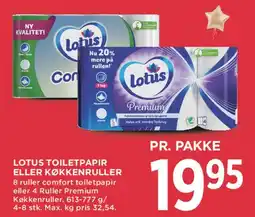 MENY Lotus toiletpapir eller køkkenruller tilbud
