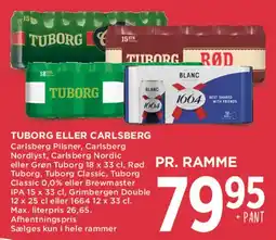 MENY Tuborg eller Carlsberg (øl) tilbud